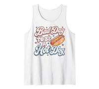 Bad Day To Be A Hot Dog Funny BBQ 4th of July Camiseta sin Mangas