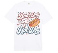 Bad Day To Be A Hot Dog Funny BBQ 4th of July Comfort Colors Adult Heavyweight T-Shirt