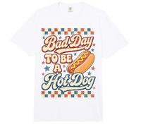Bad Day To Be A Hot Dog Funny BBQ 4th of July Comfort Colors Adult Heavyweight T-Shirt