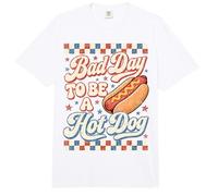 Bad Day To Be A Hot Dog Funny BBQ 4th of July Comfort Colors Adult Heavyweight T-Shirt