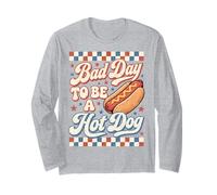 Bad Day To Be A Hot Dog Funny BBQ 4th of July Manga Larga