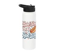 Bad Day To Be A Hot Dog Funny BBQ 4th of July Stainless Steel Insulated Water Bottle