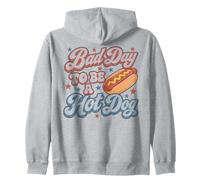 Bad Day To Be A Hot Dog Funny BBQ 4th of July Sudadera con Capucha