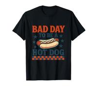 Bad Day To Be A Hot Dog Funny BBQ Grilling 4th Of July Camiseta