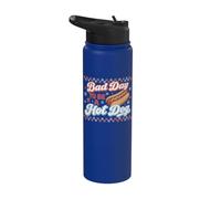 Bad Day to Be A Hot Dog Funny BBQ Grilling 4th of July Stainless Steel Insulated Water Bottle