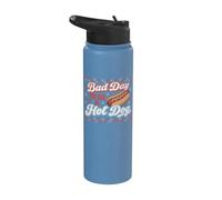 Bad Day to Be A Hot Dog Funny BBQ Grilling 4th of July Stainless Steel Insulated Water Bottle