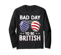 Bad Day To Be British Funny 4th of July For Men Women Manga Larga