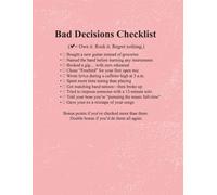 Bad Decisions Checklist Guitar Edition NOTEBOOK - RED: 8.5 x 11 Blank Lined Journal- Funny Saying Sarcastic Work Gag Gift for Office Coworkers, Employees, Adults, Boss