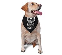 Bad Decisions Make Good Stories Spring Dog Bandanas Boy Bulk Puppy Pañuelo Ajustable Triángulo Suave Baberos Accesorios para Perros Pequeños Medianos Grandes Gatos Blanco