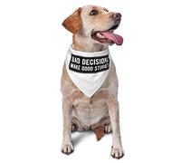 Bad Decisions Make Good Stories Spring Dog Bandanas Boy Bulk Puppy Pañuelo Ajustable Triángulo Suave Baberos Accesorios para Perros Pequeños Medianos Grandes Gatos Blanco