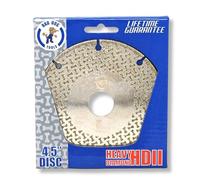 Bad Dog Tools - Rueda de diamante Endless Handi Disk Deux (HDII) de 4.5 pulgadas para moler, lijar y cortar. Uso en hierro, acero, latón, azulejos, piedra, ladrillo y plástico. Uso con amoladoras
