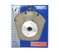 Bad Dog Tools - Rueda de diamante Handi Disk Deux (HDII) con brida de 4.5 pulgadas para moler, lijar y cortar. Uso en hierro, acero, latón, azulejos, piedra, ladrillo y plástico. Uso con una amoladora