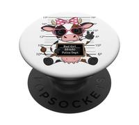 Bad Girl Cow Mugshot Heart Gafas de sol PopSockets PopGrip Adhesivo