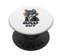 Bad Guy Wolf Cool Gafas de sol Attitude PopSockets PopGrip Adhesivo