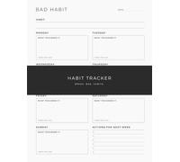 Bad Habit Tracker: Identify Triggers, Understand Behavior Patterns and Create a Practical Plan for Breaking Unwanted Habits and Building Healthier Daily Routines
