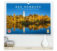 Bad Homburg - Die Perle im Hochtaunus (hochwertiger Premium Wandkalender 2026 DIN A2 quer), Kunstdruck in Hochglanz: Der mondäne Kurort am Fuße des Taunus-Gebirges.