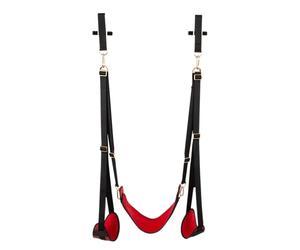 Bad Kitty Columpio de puerta de lujo para puerta, correas y bucles ajustables, almohadillas cómodas, paradas seguras, hasta 180 kg, muebles BDSM para parejas, posiciones eróticas