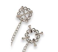 Bad Kitty Joyas para pezones con cadena de metal Silver Ø 0,2-1,5 cm