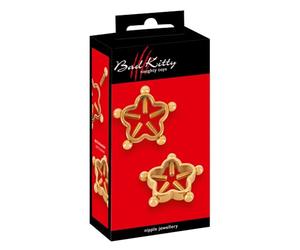 Bad Kitty Joyas para pezones para mujeres Oro 0,5-1,9 cm
