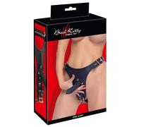 Bad Kitty Ropa interior erótica de cuero y látex para mujer StrapOn 3D L/XL