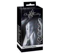 Bad Kitty Juego de 5 anillos de metal plateados