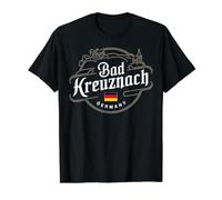 Bad Kreuznach Alemania Ciudad Viaje Diseño Elegante Camiseta gráfica económica, Hombre, Negro, L
