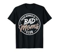 Bad Mom Club Funny Proud Member Leopard Mom Mother Day tee Camiseta