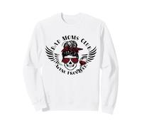 Bad Moms Club Wine Proporcionado moño desordenado cráneo Divertido mamá Sudadera