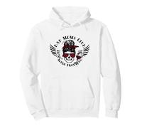 Bad Moms Club Wine Proporcionado moño desordenado cráneo Divertido mamá Sudadera con Capucha