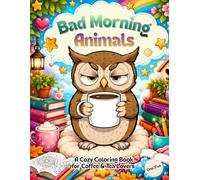 Bad Morning Animals: A Cozy Coloring Book for Coffee & Tea Lovers: 50+ motifs for your relaxation and creativity + 5 fun bonus activity pages and more