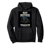 Bad Mother Trucker Funny Truck Driver Trucking Dad Hombres Sudadera con Capucha