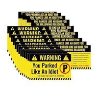 Bad Parking Cards, Fake Parking Tickets, 1.97x3.54in Bold Attention-Grabbing Design, Portable Premium Quality Print, Perfect for Adults, Car Owners, Office Pranks