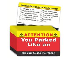 Bad Parking Cards, Humorous Violation Tickets, Spot Foul Parking Card