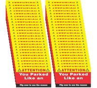 Bad Parking Cards - You Parked Like an Idiot 50 Pack | Violation Sticker Cards 3.5x2 Inch Prank Car Accessories Double Sided Funny Warning Notes Paper Gift