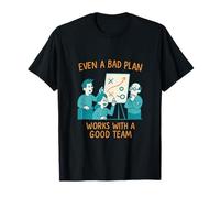 Bad Plan Buen Equipo Divertido Diseño Gráfico Camiseta