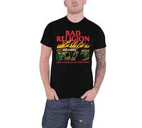 Bad Religion Burning Hombre Camiseta Negro XXL, 100% algodón, Regular