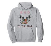 Bad To The Bone - Divertido gráfico Retro Vintage para Mujer Sudadera con Capucha