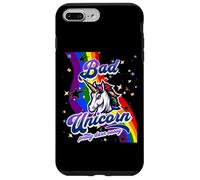 Bad Unicorn Divertido unicornio arcoíris para niñas, amante de los unicornios locos Carcasa para iPhone 7 Plus/8 Plus