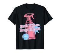 Bad Vibes Repelente Rosa Pastel Retro Divertido Positivo Vibe Camiseta