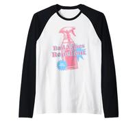 Bad Vibes Repelente Rosa Pastel Retro Divertido Positivo Vibe Camiseta Manga Raglan