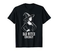 Bad Witch Energy Sassy Halloween Oculto Witchy Wicca Camiseta