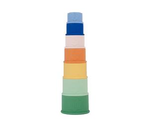 Badabulle 7 tazas de silicona apilables para baño