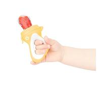 Badabulle Alimentador antiahogo para bebé con capuchón de protección y asa ergonómica, alivia la dentición y estimula el gusto, a partir de 4 meses, sin BPA