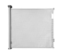 Badabulle Barrera de Seguridad Safe&Roll- Puerta Atornillable, Puerta Extensible Retráctil (hasta 140cm) - Para bebés y Mascotas - Fácil de instalar - Apertura fácil y segura