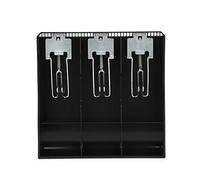 Badafaci Bandeja de Inserción para Cajón de Efectivo, Inserto de Caja Registradora de Resina ABS con Clips de Metal, Organizador de Dinero de 24,5 X 24,5 X 3, Cm, Ranuras para Billetes y Monedas