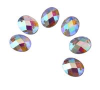 Badafaci Botones de Costura de Resina con Parte Posterior Plana, Adornos de Cristal de Ojo de Caballo Acrílico, 200 Piezas, Corte de Múltiples Facetas con Orificio para Ropa, Zapatos, Bolsos,