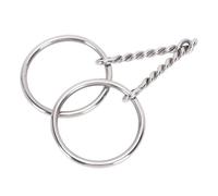 Badafaci Broca de Alambre Trenzado con Junta Tórica, Anillo Suelto de Acero Inoxidable, Broca para Caballo, Eslabón Ovalado de 295 Mm, Boca única para Entrenamiento de Caballos y Control de