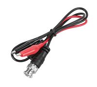 Badafaci Cable de Sonda de Prueba para Osciloscopio, Conector Macho BNC de PVC y Metal a Cable Doble de 0,5 M, 2 Unidades, Conexión Flexible, Señal Estable para Escuela, Fábrica Electrónica,