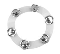 Badafaci Campana de Anillo para Tambor de Charles, Pandereta de Platillo de Pedal de Doble de Silicona con Campana Interior de Metal de Sonido Claro, para Viajes de Ensayo de Actuación