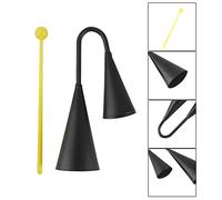 Badafaci Campanas Dobles con Golpeador de Plástico, Juguete Musical de Hierro en Forma de U para Niños y Percusionistas, Cencerro Agogo de Mano para Educación y Juego, 4.3 Oz